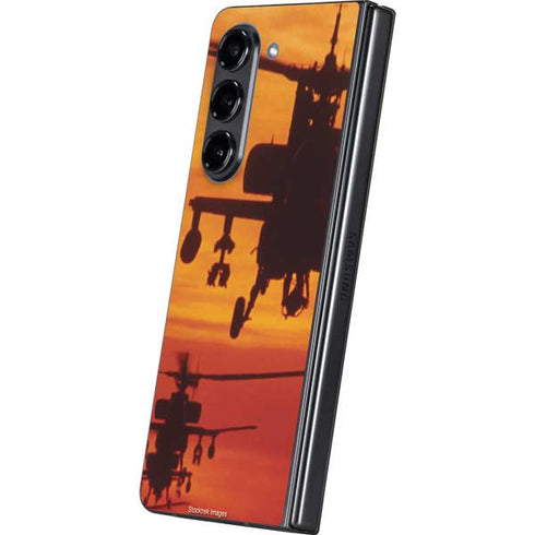 Four AH-64 Apache Helicopters Galaxy Z Fold5 5G Skin